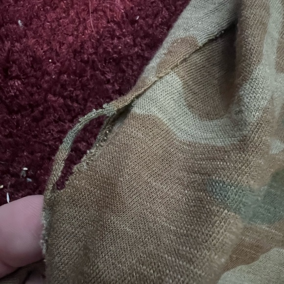 Free People We the Free Clarity Army Camo Bandana Blue T-Shirt XS - Picture 12 of 12